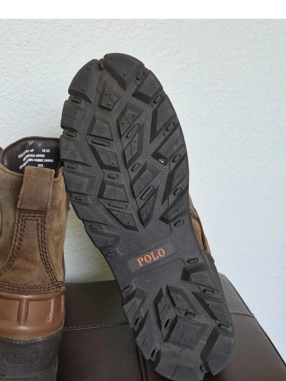 Polo by Ralph Lauren Oslo High Brown Waterproof Leather Lace-Up Men's Boots
